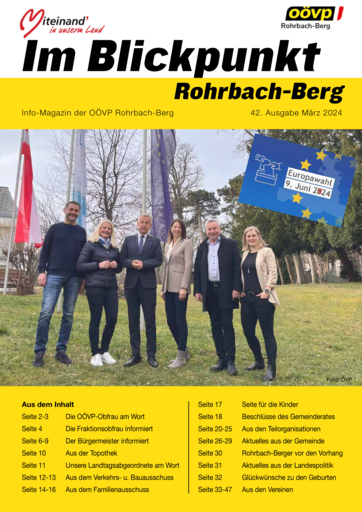 Im Blickpunkt Rohrbach-Berg März 2024